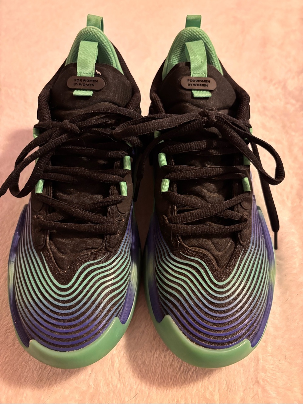 adidas Black and Green Athletic Sneakers